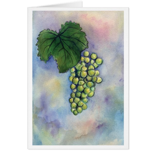 Chardonnay Wine Grapes Card (Front)