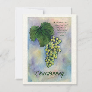Chardonnay Wine Grapes & Description Invitation