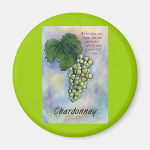 Chardonnay Wine Grapes & Description Magnet