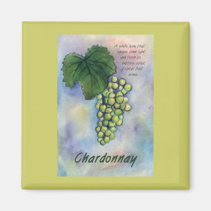 Chardonnay Wine Grapes & Description Magnet