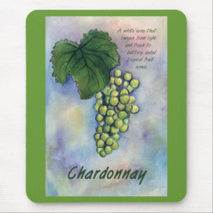 Chardonnay Wine Grapes & Description Mousepad