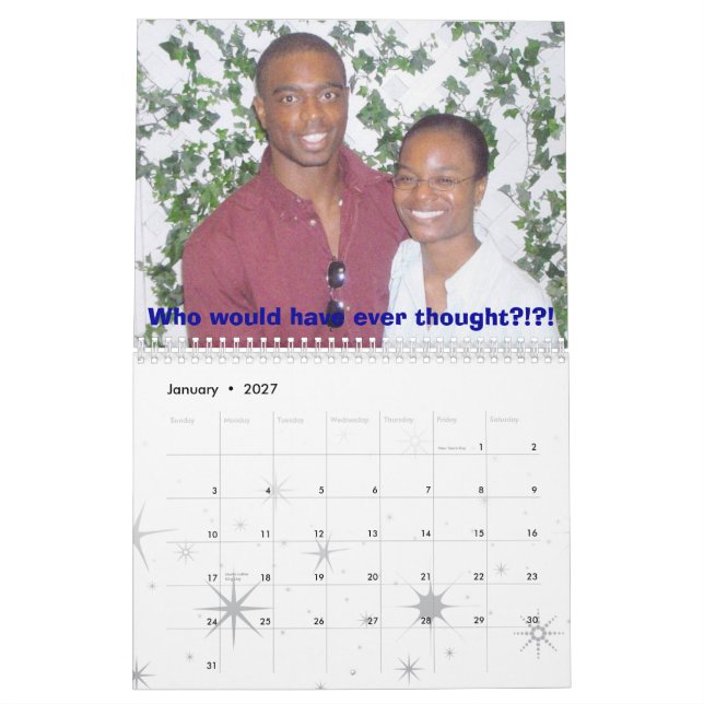 Charea's 2007 Calendar (Jan 2027)