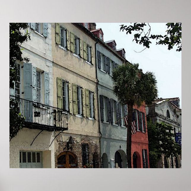 Chareleston Watercolor Poster Print (Front)