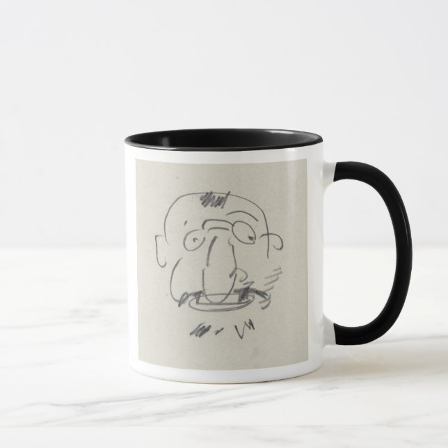 Charge de Lautrec par Lui-Meme (pencil on paper) Mug (Right)