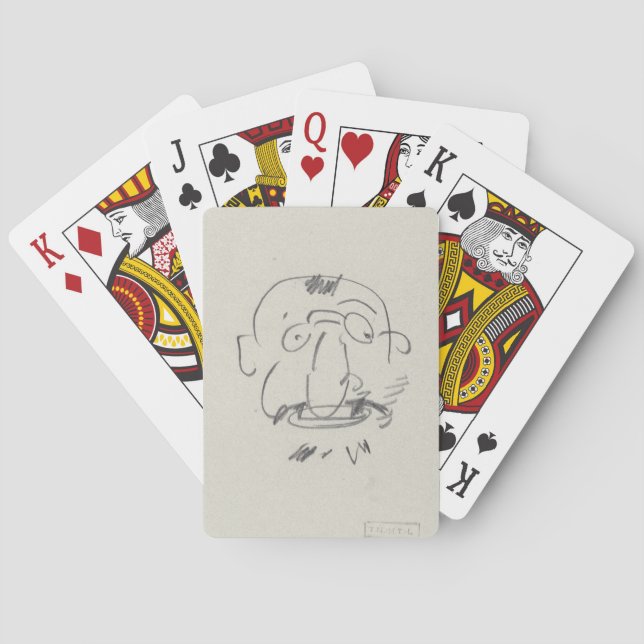Charge de Lautrec par Lui-Meme (pencil on paper) Playing Cards (Back)