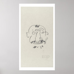 Charge de Lautrec par Lui-Meme (pencil on paper) Poster