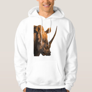 Charge Into Style with Our Rhino Print Hoodie