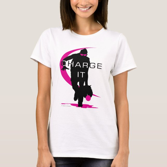 Charge it Pink Softball T-Shirt (Front)