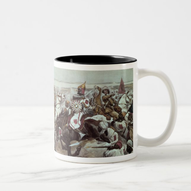 Charge of the 21st Lancers at Omdurman 2 Two-Tone Coffee Mug (Right)