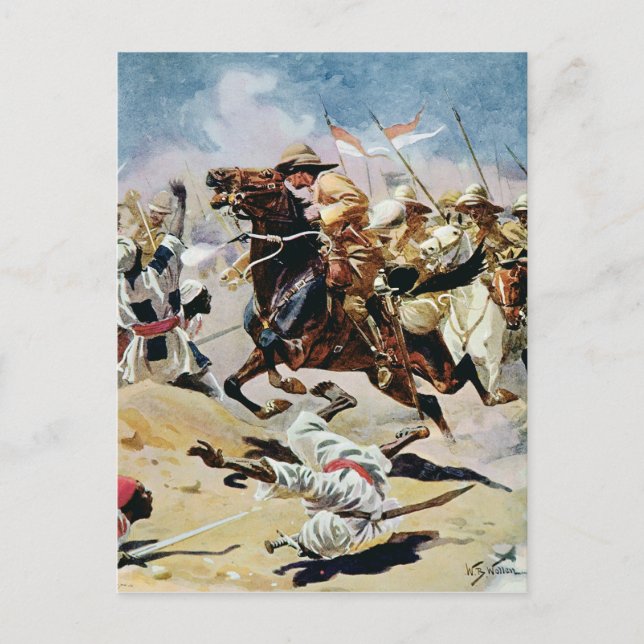 Charge of the 21st Lancers at Omdurman Postcard (Front)
