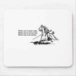 Charge of the Light Brigade Quote Illustration Mouse Mat