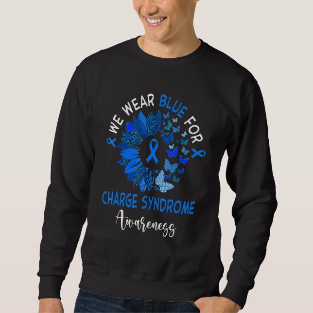 Charge Syndrome Awareness Leopard Sunflower Sweatshirt (Front)