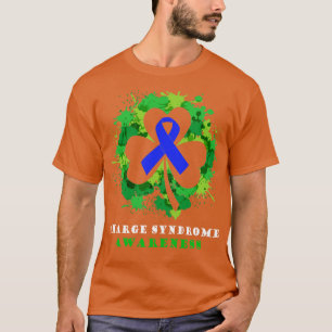 Charge Syndrome Awareness Ribbon Shamrock Saint Pa T-Shirt