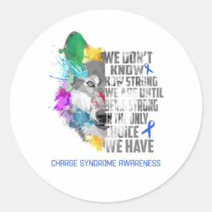Charge Syndrome Awareness Ribbon Support Gifts Classic Round Sticker