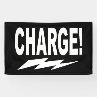Charge! with Lightning Bolt Motivational Banner
