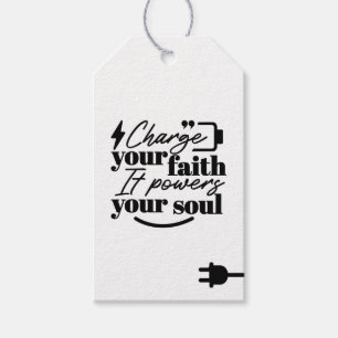 Charge Your Faith – Christian Inspirational Quote Gift Tags