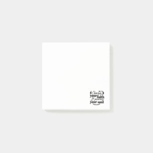 Charge Your Faith – Christian Inspirational Quote  Post-it Notes