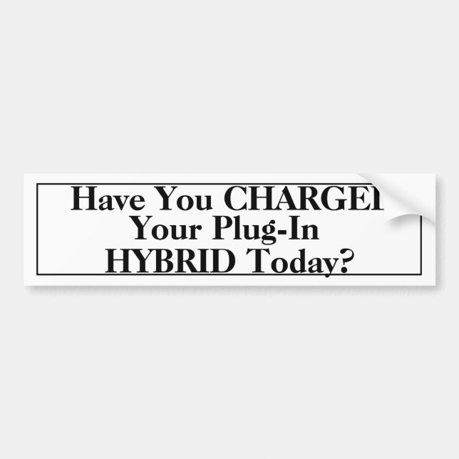 Charge Your Hybrid Bumper Sticker (Front)