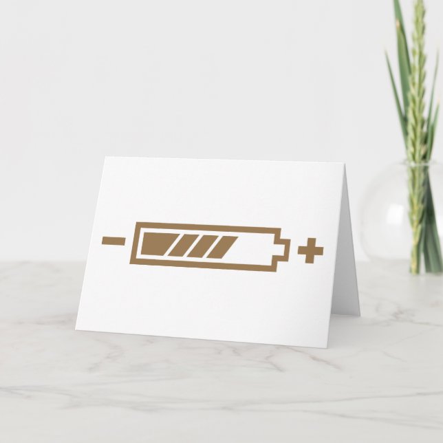 Charged - battery solar hybrid electric card (Front)