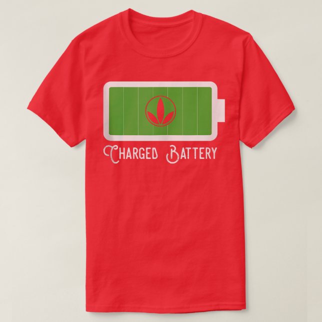 Charged Battery With My Healthy Products  T-Shirt (Design Front)