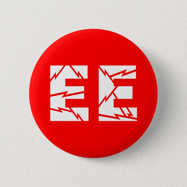 Charged EE Electrical Engineering 6 Cm Round Badge (Front)
