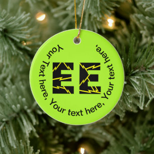 Charged EE Electrical Engineering Ceramic Tree Decoration