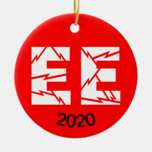 Charged EE Electrical Engineering Ceramic Tree Decoration