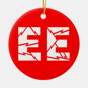 Charged EE Electrical Engineering Ceramic Tree Decoration