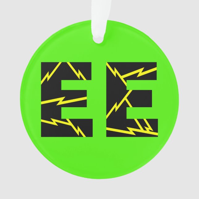 Charged EE Electrical Engineering Ornament (Front)