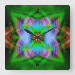 Charged  square wall clock