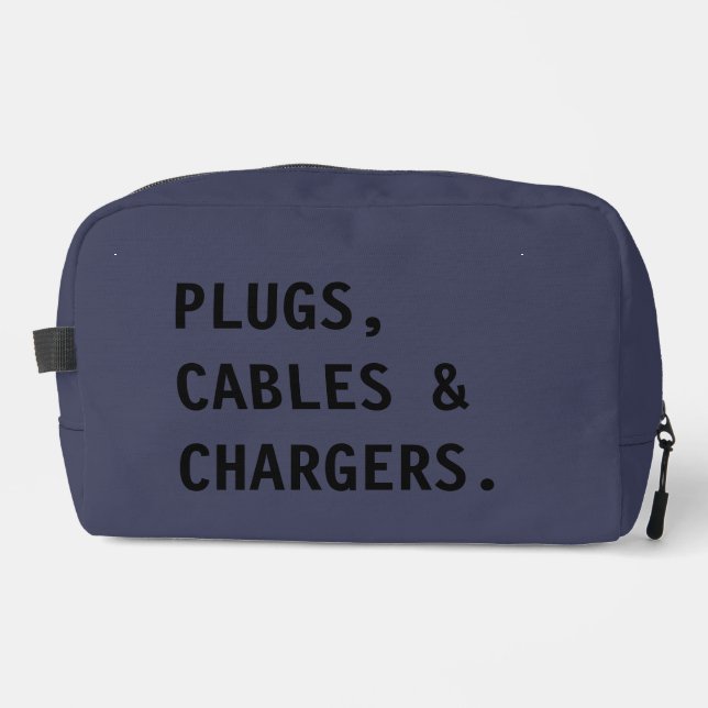 Charger & Cable Organiser,Electronics Accessories Dopp Kit (Front)