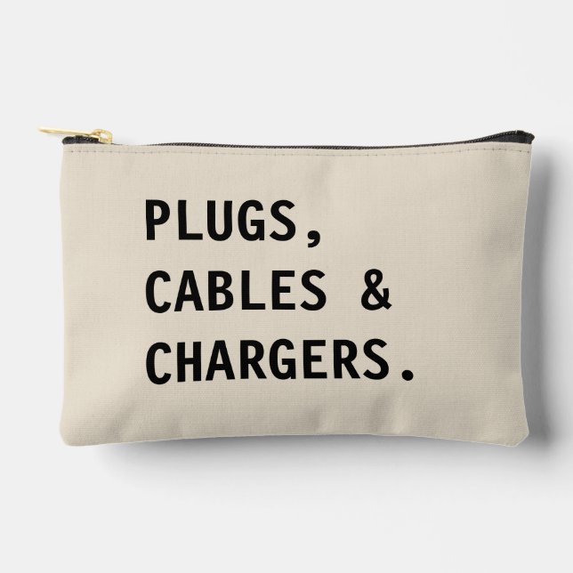 Charger & Cable Organiser,Home Office Travel Pouch (Front)