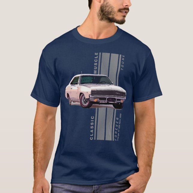 Charger RT 426 Hemi Classic American Muscle s Vint T-Shirt (Front)