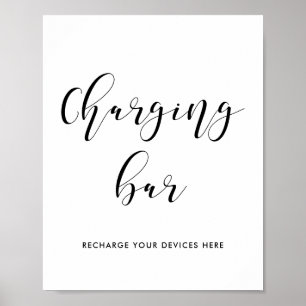 Charging bar wedding sign