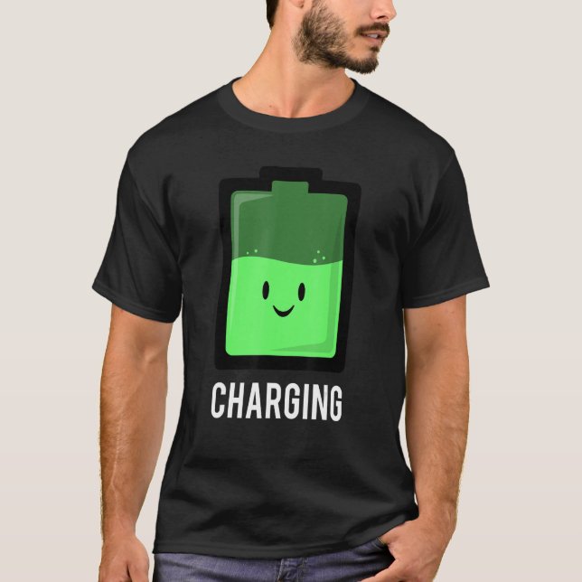 Charging Battery Active Lifestyle For Energetic Pe T-Shirt (Front)