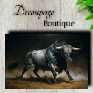 Charging Bull Decoupage Tissue Paper