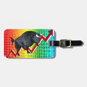 Charging Bull Market Run Luggage Tag