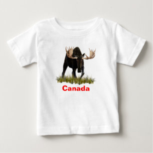 Charging Bull Moose Baby T-Shirt