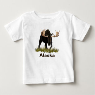 Charging Bull Moose Baby T-Shirt