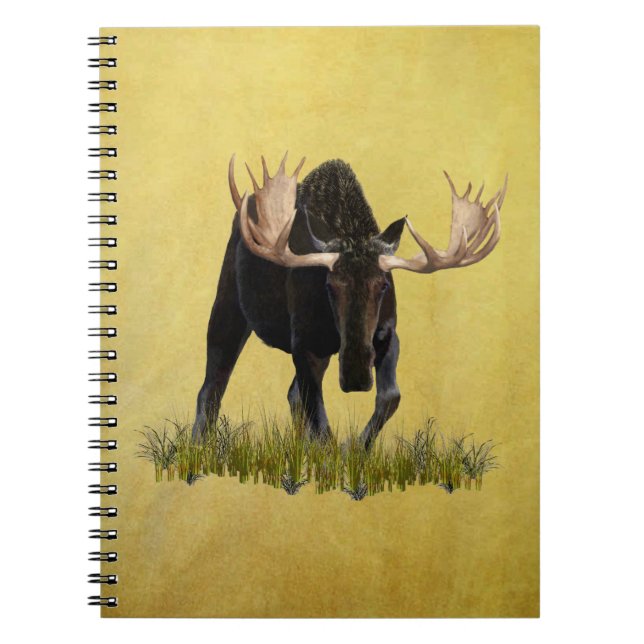 Charging Bull Moose Notebook (Front)