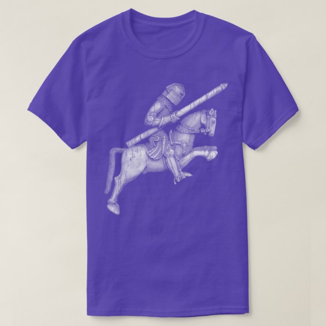 Charging Knight on Horse T-Shirt (Design Front)