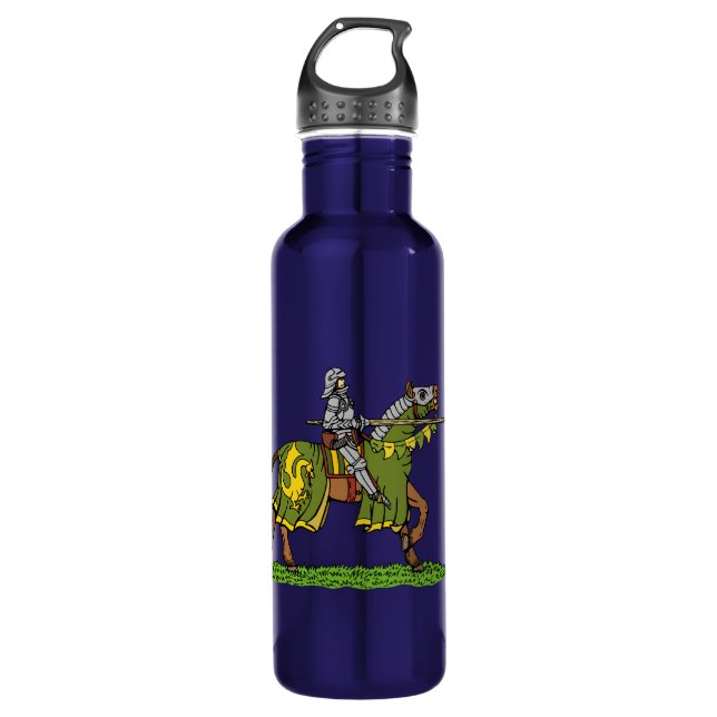 Charging Mediaeval Knight 710 Ml Water Bottle (Front)