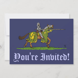 Charging Mediaeval Knight Invitation