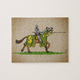 Charging Mediaeval Knight Jigsaw Puzzle