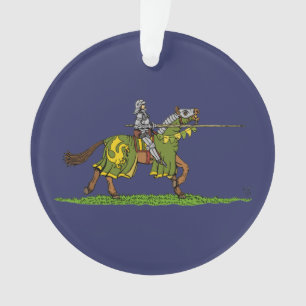 Charging Mediaeval Knight Ornament