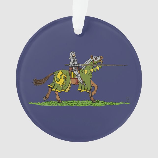 Charging Mediaeval Knight Ornament (Front)