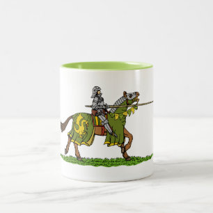 Charging Mediaeval Knight Two-Tone Coffee Mug