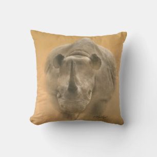 Charging Rhino – Pastels Cushion