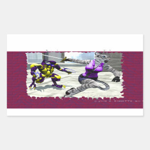 Charging Tigress Rectangle Sticker