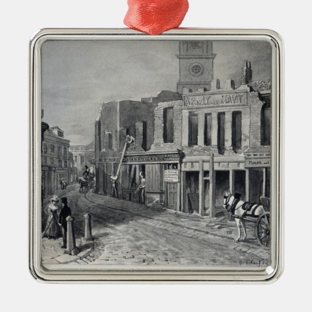 Charing Cross, 1830 Metal Tree Decoration (Front)